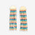 Riley Horizontal Striped Earrings Rainbow Wholesale