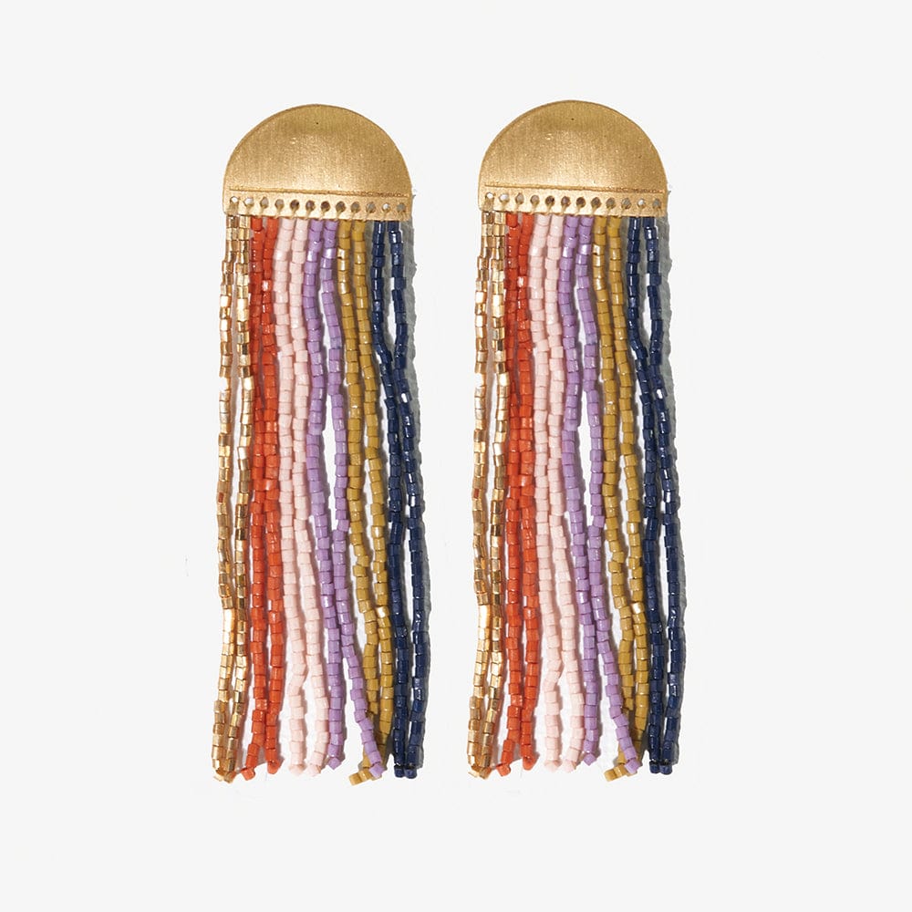 Riley Vertical Striped Earrings Multicolor Wholesale