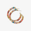 Nora Striped Hoop Earrings Gold Wholesale