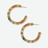 Zoey Stripes Small Beaded Hoop Earrings Desert Wholesale