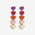 Christina Ombre Heart Earrings Hot Pink Wholesale