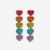 Christina Rainbow Heart Earrings Red Wholesale