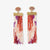 Lilah Semi-Precious Stone Post With Organic Shapes Beaded Fringe Earrings Blush Wholesale