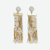 Lilah Semi-Precious Stone Post With Organic Shapes Beaded Fringe Earrings St. Moritz Wholesale