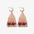 James Mini Gold Hoop Colorblock Beaded Fringe Earrings Blush Wholesale