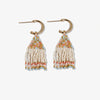 Leta Mini Gold Hoop Confetti Top And Stripe Short Fringe Earrings Amalfi Wholesale