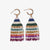 James Mini Gold Hoop Horizontal Stripes Beaded Fringe Earrings Muted Wholesale