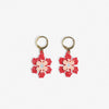 Blossom Double Layer Six Petal Flower Drop Earrings Poppy Wholesale