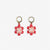 Blossom Double Layer Six Petal Flower Drop Earrings Poppy Wholesale