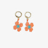 Blossom Four Petal Flower Drop Earrings Coral Wholesale