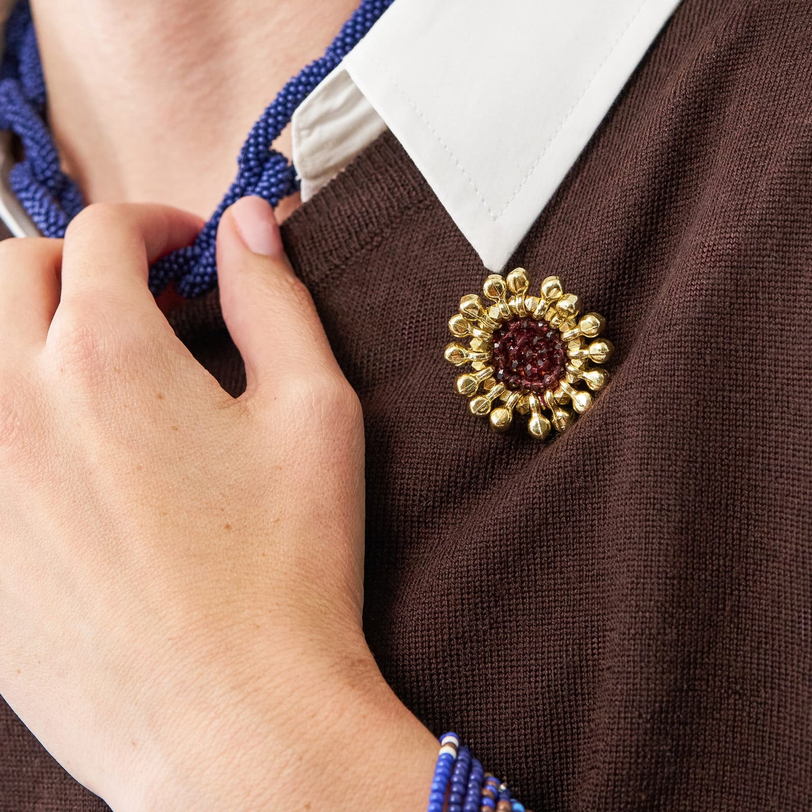 Johannah Crystal Brooch Port