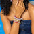 Game Day Crystal Stretch Bracelet With Tassel Maroon + White Wholesale