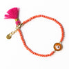 Emma Crystal Third Eye Bracelet With Clasp And Extension Coral