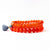 Addison Set Of 3 Stretch Bracelets Glass And Crystal With Bag Orange