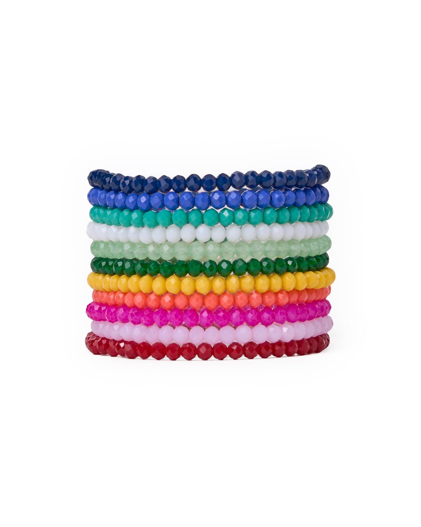 Patsy Crystal Stretch Bracelet Stack Set of 11 Rainbow