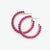 Lillian Crystal Threaded Beads Hoop Hot Pink Wholesale