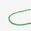 Hayden Solid Single Strand Crystal Necklace With Tassel Emerald Wholesale
