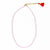 Hayden Solid Single Strand Crystal Necklace With Tassel Pink