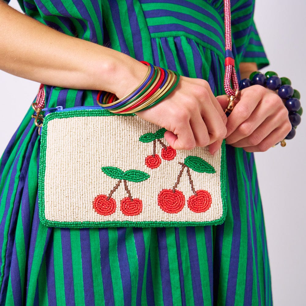 Diane Bangles Set of 3 Green Enamel + Brass Wholesale