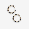 Pippa Twisted Colorblock Enamel Hoop Earrings Black and White Wholesale