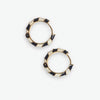 Pippa Twisted Colorblock Enamel Hoop Earrings Black and White Wholesale