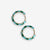 Pippa Twisted Colorblock Enamel Hoop Earrings Green/Light Blue Wholesale
