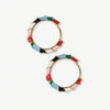 Pippa Twisted Colorblock Enamel Hoop Earrings Multi-Color Wholesale