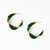 Vanessa Twisted Enamel Hoop Green Wholesale