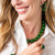 Vanessa Twisted Enamel Hoop Green Wholesale
