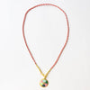 Maria Braided Necklace With Enamel Pendant Amore Red