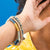Grace Three-Color Block Sequin Stretch Bracelet Wholesale