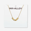 Goldie Chain Necklace with Brass Letters 16&quot; with 1.5&quot; Extension Taurus Wholesale