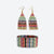 Lexie + Kenzie striped beaded earrings and bracelet set Multicolored Wholesale