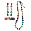 Priscilla + Aurora + Etta Prism drop earring necklace and bracelet set Rainbow