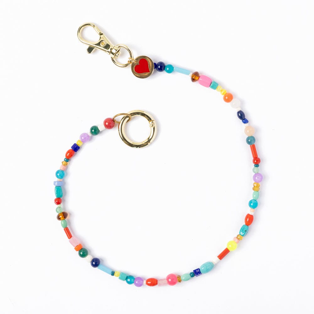 Kate Beaded Bag Charm with Brass Heart Wholesale