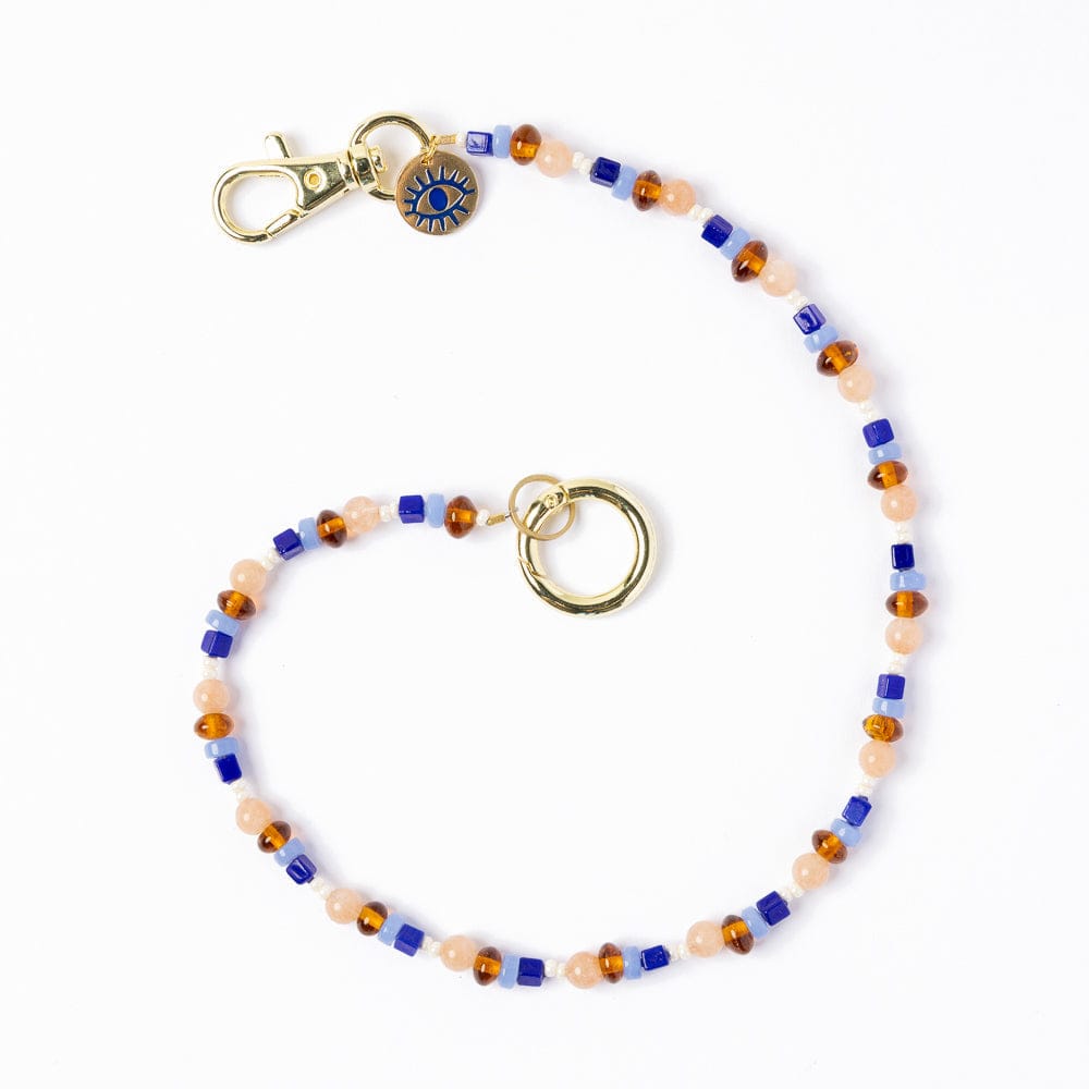 Kate Beaded Bag Charm with Brass Evil Eye Wholesale