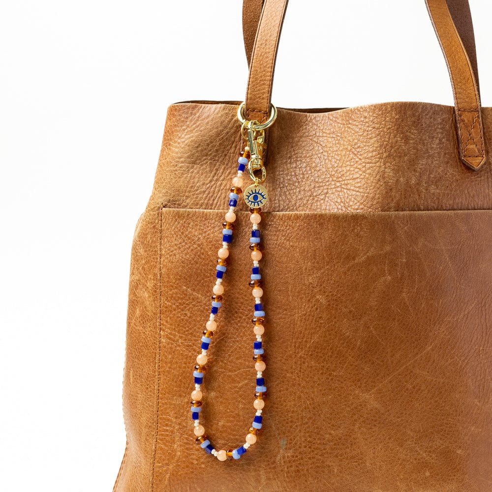 Kate Beaded Bag Charm with Brass Evil Eye Wholesale