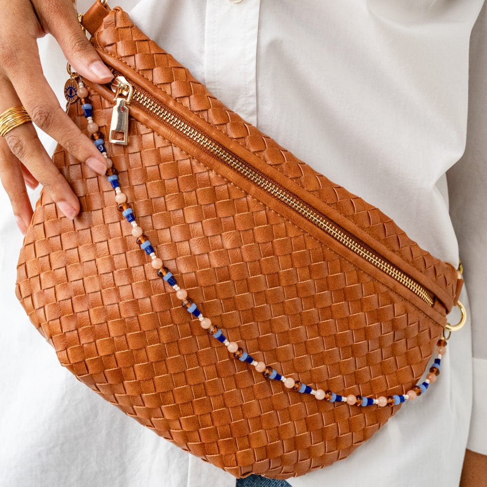 Kate Beaded Bag Charm with Brass Evil Eye Wholesale