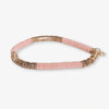 Grace Two Color Block Stretch Bracelet Light Pink and Gold Wholesale