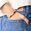 Grace Small Uniform Colorblocks With Gold Sequin Stretch Bracelet Black Wholesale