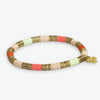 Grace Small Uniform Colorblocks With Gold Sequin Stretch Bracelet Desert Wholesale