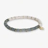 Grace Half and Half Color Block Stretch Bracelet Grey Wholesale