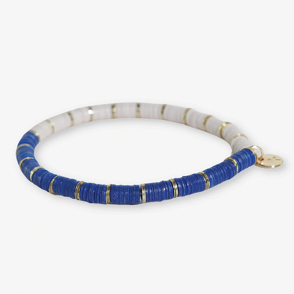 Grace Half and Half Color Block Stretch Bracelet Lapis Wholesale
