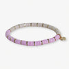 Grace Half and Half Color Block Stretch Bracelet Lilac Wholesale