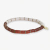 Grace Half and Half Color Block Stretch Bracelet Rust Wholesale