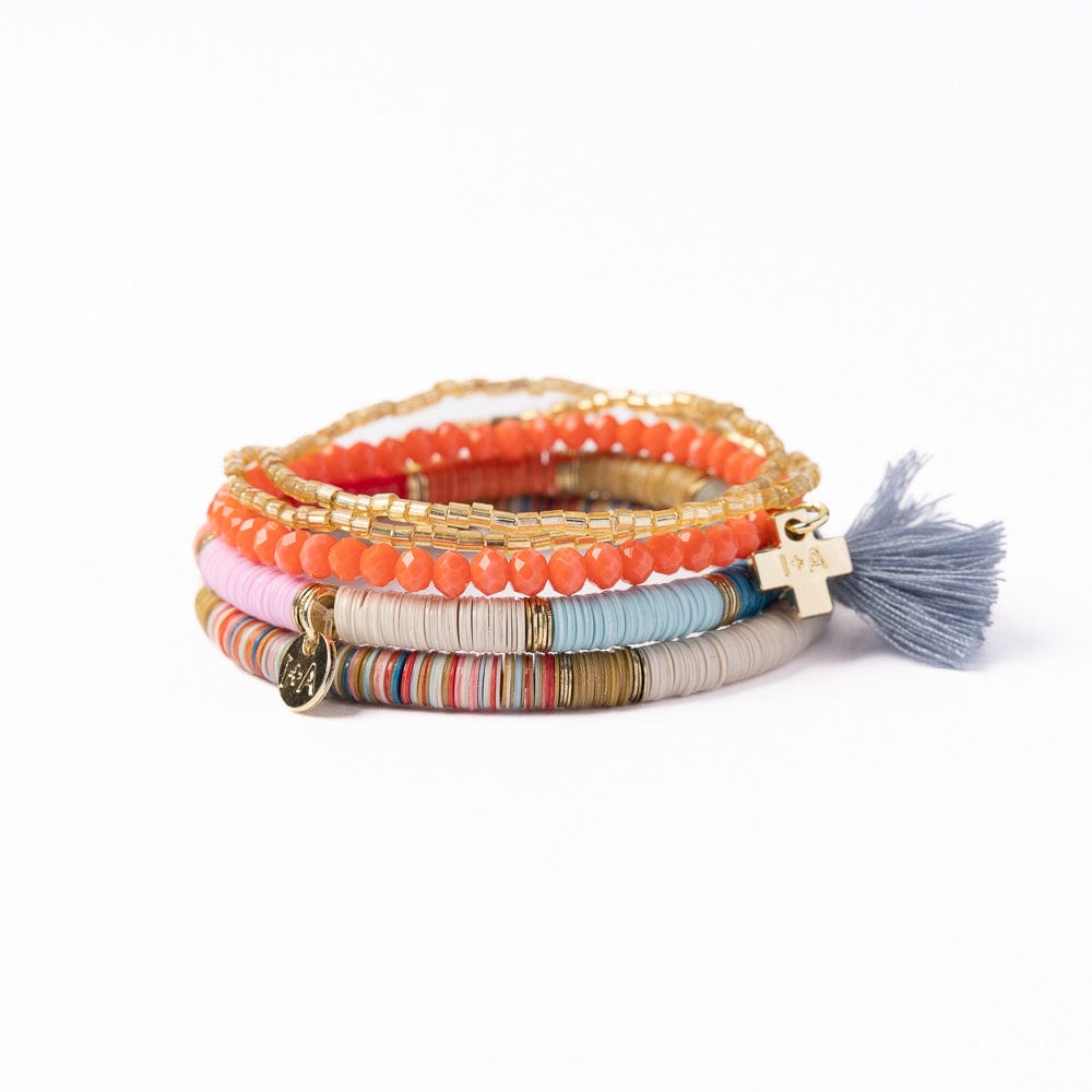 Grace Bracelet Stack of 5 - Rainbow