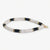 Grace Stripe on Cream Stretch Bracelet Black and White Wholesale