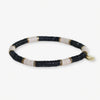 Grace Cream Stripes On Black Sequin Stretch Bracelet Wholesale