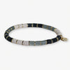 Grace Gold Stripe Stretch Bracelet Black and White Wholesale