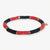 Grace Two-Color Block Sequin Stretch Bracelet Black/Red Wholesale